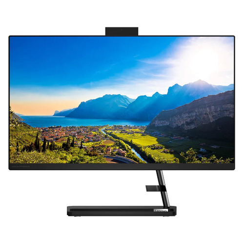 Моноблок Lenovo IdeaCentre 3 24ALC6, 23.8", AMD Ryzen 5 5500U, 8ГБ, 256ГБ SSD, AMD Radeon Graphics, DVD-RW, Windows 10 Home, черный [f0g1001yrk]