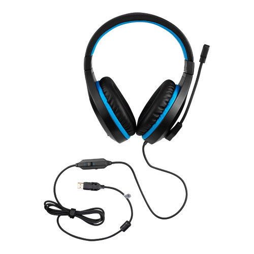 Гарнитура игровая Oklick GMNG HS-L325G Blue, для компьютера, мониторные, черный / синий [1533545]