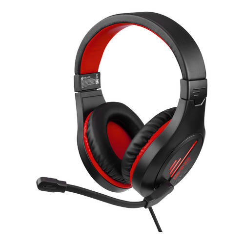 Гарнитура игровая Oklick GMNG HS-L325G, для компьютера, мониторные, черный / красный [1533553]