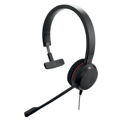 Гарнитура Jabra EVOLVE 20 Mono UC, для компьютера, накладные, черный / красный [4993-829-289]