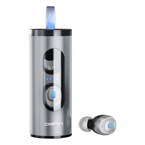 Гарнитура DENN TWS One Silver DTS-01S, Bluetooth, вкладыши, серебристый