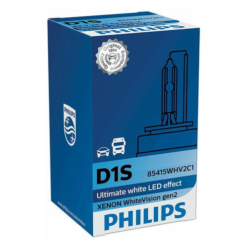 Лампа автомобильная ксеноновая Philips 85415WHV2C1, D1S, 12В, 55Вт, 5000К, 1шт