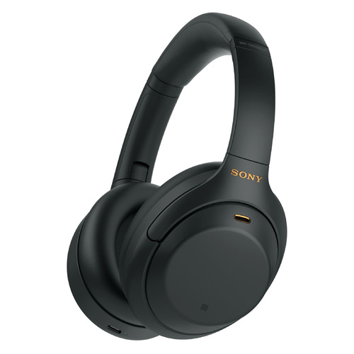 Гарнитура Sony WH-1000XM4, 3.5 мм/Bluetooth, накладные, черный [wh1000xm4b.e]