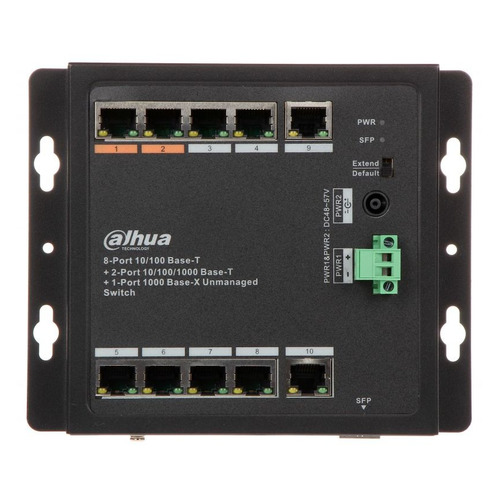 Коммутатор Dahua DH-PFS3111-8ET-96-F 10G 6PoE+ 96W неуправляемый