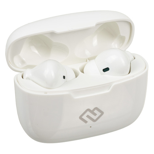 Гарнитура Digma TWS-19, Bluetooth, вкладыши, белый [tws19w]