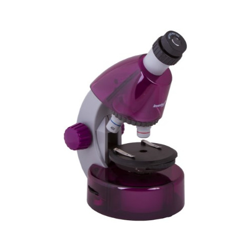 Микроскоп Levenhuk LabZZ M101 монокуляр 40640x на 3 объек. фиолетовый/серый