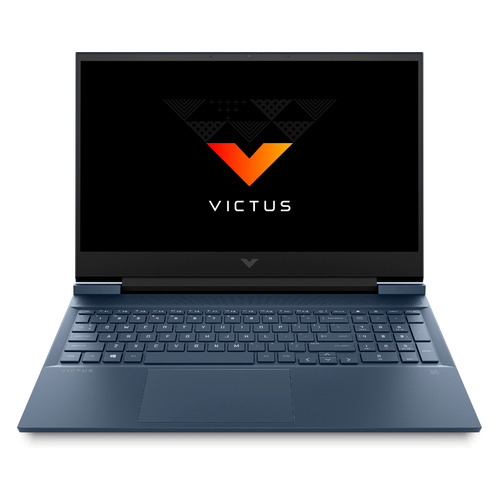 Ноутбук HP Victus 16-e0051ur, 16.1", IPS, AMD Ryzen 5 5600H 3.3ГГц, 16ГБ, 512ГБ SSD, NVIDIA GeForce RTX 3050 Ti для ноутбуков - 4096 Мб, Free DOS 3.0, 4L678EA, синий