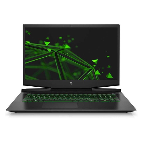 Ноутбук HP Pavilion Gaming 17-cd2030ur, 17.3", IPS, Intel Core i7 11370H 3.3ГГц, 16ГБ, 512ГБ SSD, NVIDIA GeForce RTX 3050 для ноутбуков - 4096 Мб, Free DOS 3.0, 4L619EA, черный/зеленый