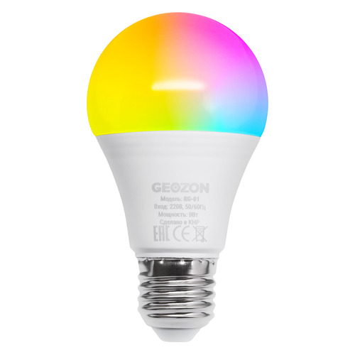 Умная лампа Geozon RG-01 E27 10Вт 806lm Wi-Fi (упак.:1шт) (GSH-SLR01)