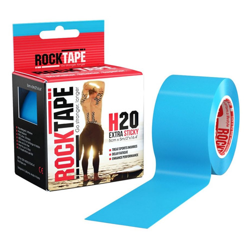 Тейп кинезио Rocktape H2O 5м 5см голубой (21615)