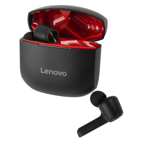 Гарнитура Lenovo HT78, Bluetooth, вкладыши, черный/красный [ут000023567]