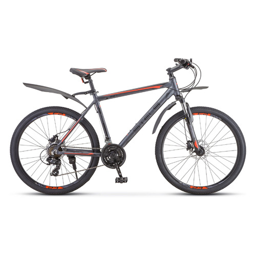 Велосипед STELS Navigator-620 D V010 (2020-2021), горный (взрослый), рама 19", колеса 26", антрацитовый, 15.6кг [lu084779]