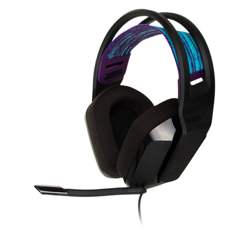 Гарнитура игровая Logitech G335, для компьютера и игровых консолей, накладные, черный [981-000978]