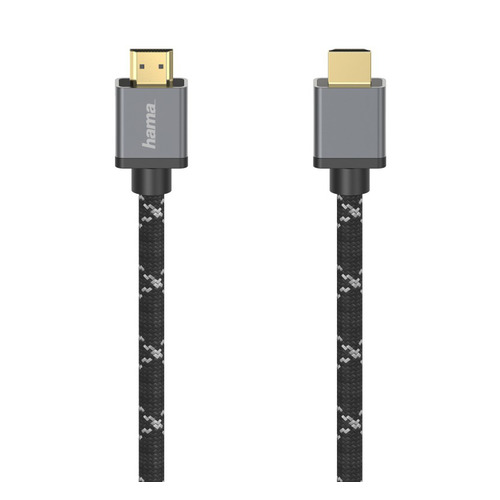Кабель аудио-видео HAMA H-205238, HDMI (m) - HDMI (m) , 1м, GOLD, черный/серый [00205238]