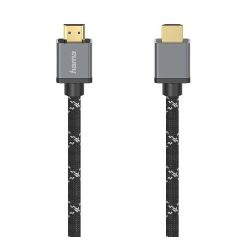 Кабель аудио-видео HAMA H-205239, HDMI (m) - HDMI (m) , 2м, GOLD, черный/серый [00205239]