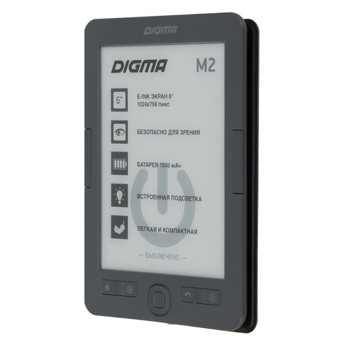 Электронная книга Digma M2, 6", темно-серый