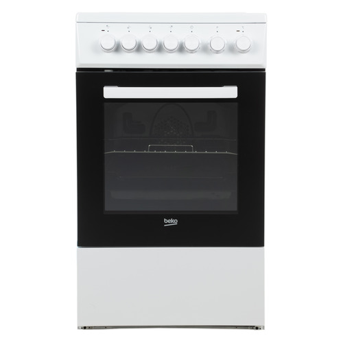 Электрическая плита Beko FSM57100GW, стеклокерамика, без крышки, белый/черный