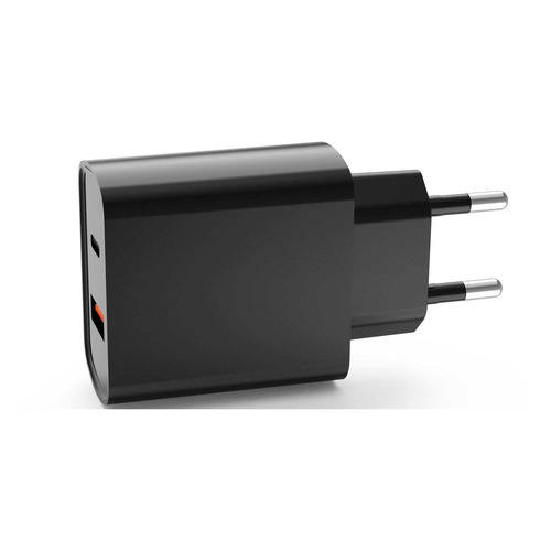 Сетевое зарядное устройство Accesstyle Crystal 20WUT, USB + USB type-C, 3A, черный [crystal 20wut black]