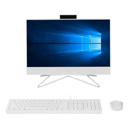 Моноблок HP 200 G4, 21.5", Intel Core i3 10110U, 8ГБ, 256ГБ SSD, Intel UHD Graphics, DVD-RW, Windows 10 Professional, белый [295d5ea]