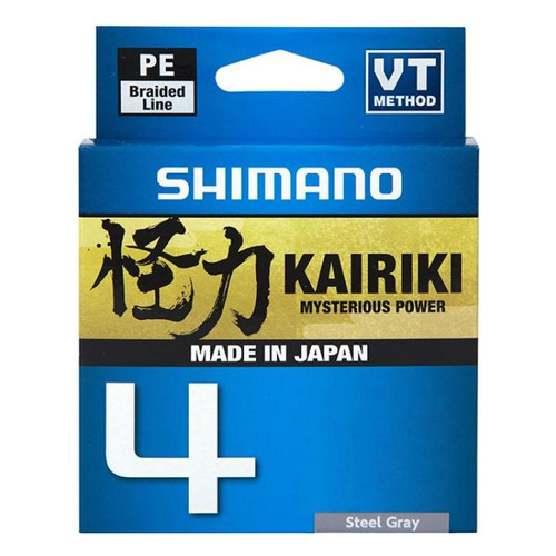 Леска SHIMANO Kairiki 4 PE, плетеная, 0.215мм, 150м, 16.7кг, серый [ldm54te2521515s]
