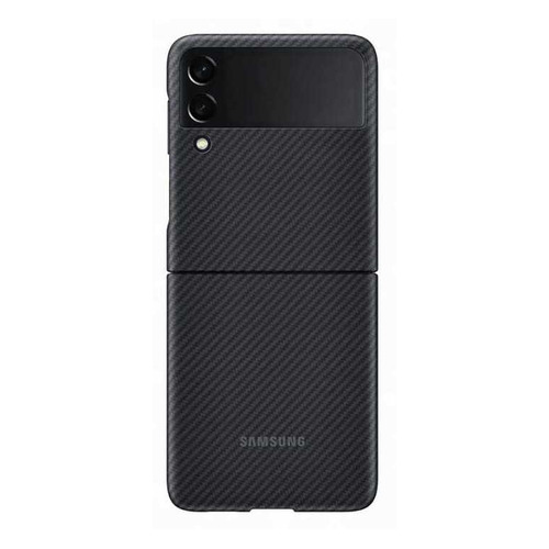 Чехол (клип-кейс) Samsung Aramid Cover, для Samsung Galaxy Z Flip3, черный [ef-xf711sbegru]