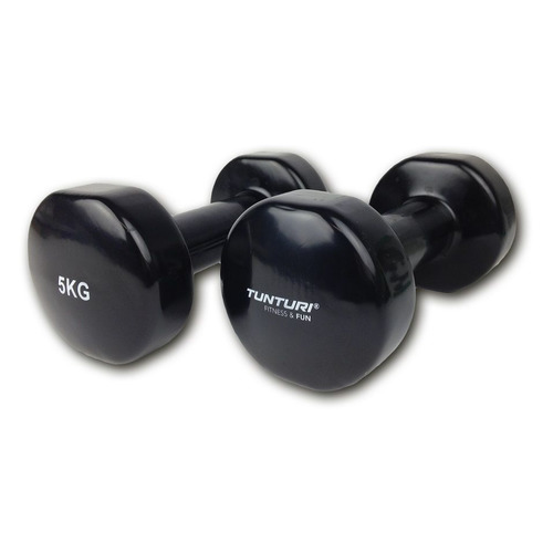 Набор гантелей Tunturi Dumbbells 2гант. 5кг винил. черный/серебристый (14TUSFU113)