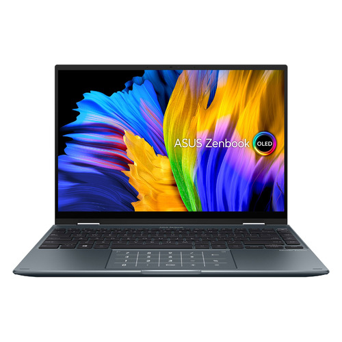 Ноутбук-трансформер ASUS Zenbook 14 Flip OLED UP5401EA-KN044T, 14", Intel Core i5 1135G7 2.4ГГц, 8ГБ, 512ГБ SSD, Intel Iris Xe graphics , Windows 10 Home, 90NB0V41-M00780, серый