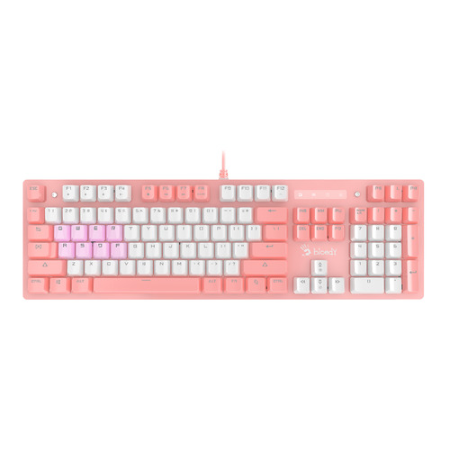 Клавиатура A4TECH Bloody B800 Dual Color, USB, розовый + белый [b800 pink]