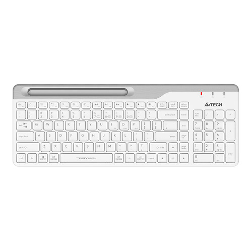 Клавиатура A4TECH Fstyler FBK25, USB, Bluetooth/Радиоканал, белый серый [fbk25 white]