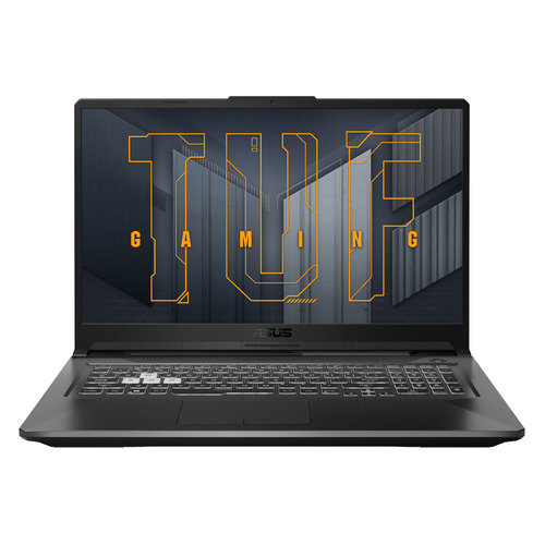 Ноутбук ASUS TUF Gaming F17 FX706HEB-HX091, 17.3", IPS, Intel Core i7 11800H 2.3ГГц, 16ГБ, 512ГБ SSD, NVIDIA GeForce RTX 3050 Ti для ноутбуков - 4096 Мб, noOS, 90NR0713-M02580, серый
