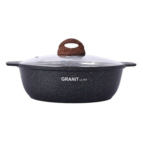 Кастрюля KUKMARA Granit Ultra жгг31а, 3л, с крышкой, черный