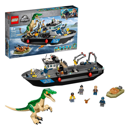 Конструктор Lego Jurassic World Побег барионикса на катере