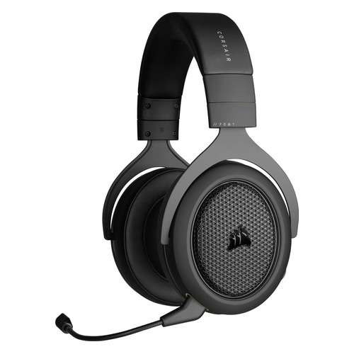 Гарнитура игровая Corsair HS70 Bluetooth, для ПК и игровых консолей, накладные, черный матовый [ca-9011227-eu]