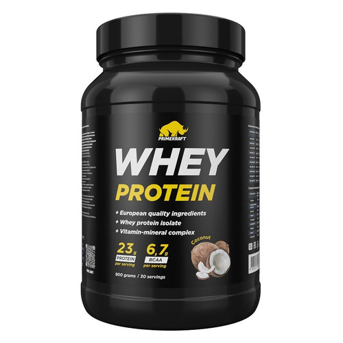 Протеин PRIME KRAFT Whey, порошок, 0.9кг, кокос [яб037909]