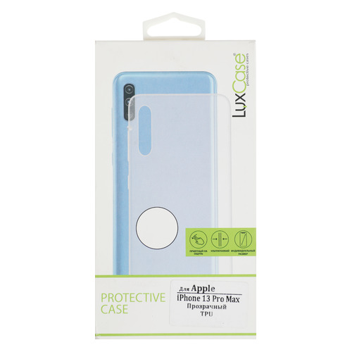 Чехол (клип-кейс) LuxCase, для Apple iPhone 13 Pro Max, прозрачный [60276]