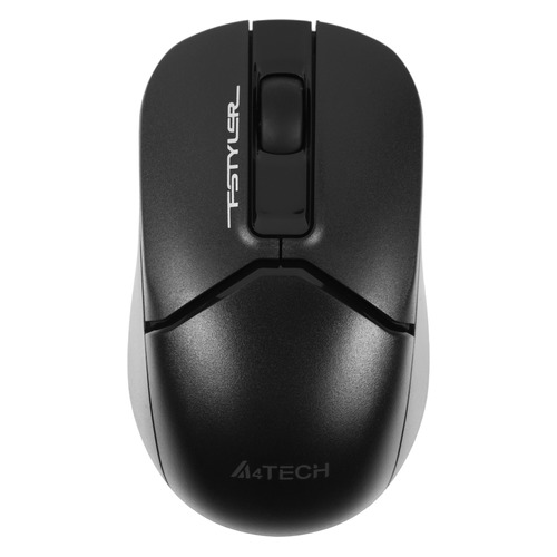 Мышь A4TECH Fstyler FB12, оптическая, беспроводная, USB, черный [fb12 black]