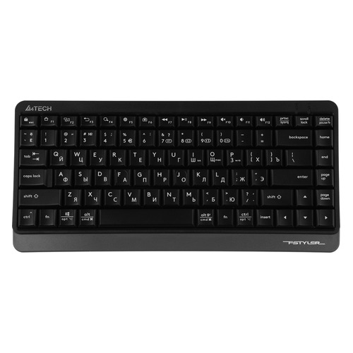 Клавиатура A4TECH Fstyler FBK11, USB, Bluetooth/Радиоканал, черный серый [fbk11 grey]
