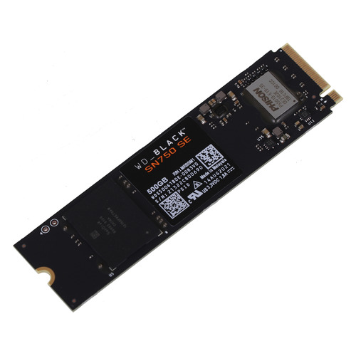 SSD накопитель WD Black SN750 WDS500G1B0E 500ГБ, M.2 2280, PCI-E 4.0 x4, NVMe