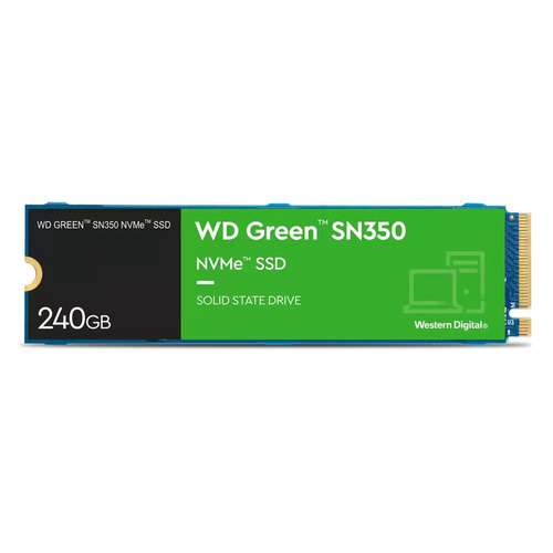 SSD накопитель WD Green SN350 WDS240G2G0C 240ГБ, M.2 2280, PCI-E x4, NVMe