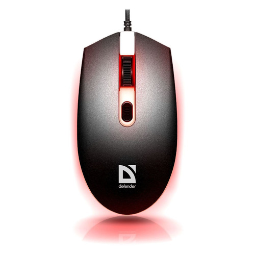 Мышь Defender Dot MB-986, игровая, оптическая, проводная, USB, черный [52986]