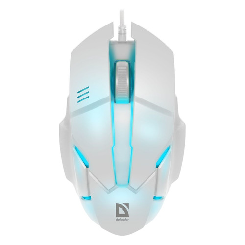 Мышь Defender Host MB-982, игровая, оптическая, проводная, USB, белый [52983]