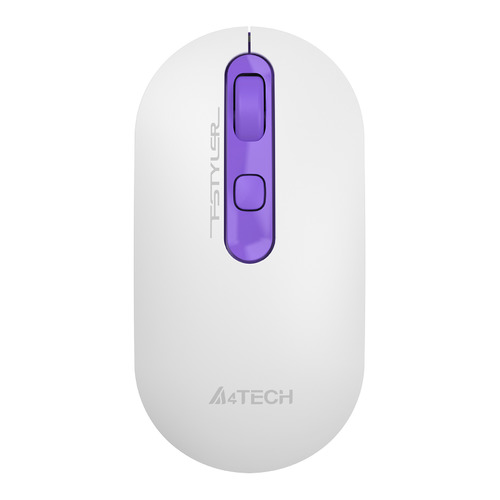 Мышь A4TECH Fstyler FG20 Tulip, оптическая, беспроводная, USB, белый и фиолетовый [fg20 (tulip)]