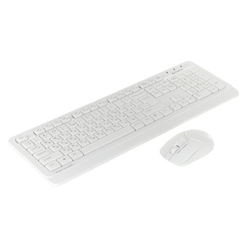 Комплект (клавиатура+мышь) A4TECH Fstyler FG1012, USB, беспроводной, белый [fg1012 white]
