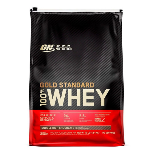 Протеин OPTIMUM NUTRITION Gold Standard 100% Whey, порошок, 4.54кг, двойной шоколад [on37]