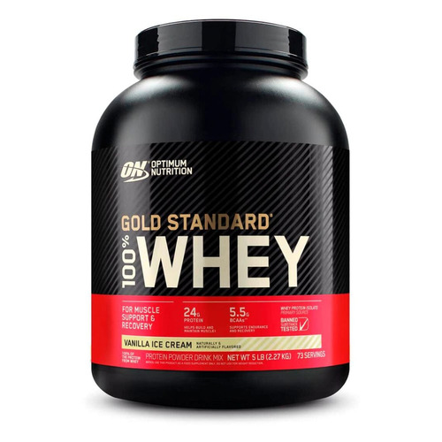 Протеин OPTIMUM NUTRITION Gold Standard 100% Whey, порошок, 2.2кг, ванильный крем [on12]