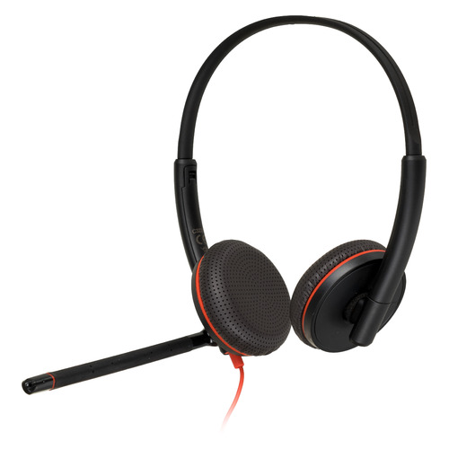 Гарнитура POLY Blackwire C3225, для компьютера/мобильных устройств, накладные, черный [209747-201]