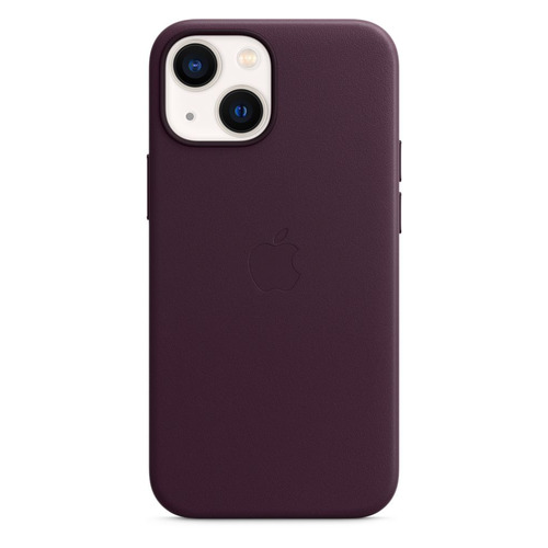 Чехол (клип-кейс) Apple Leather Case with MagSafe, для Apple iPhone 13 mini, темная вишня [mm0g3ze/a]