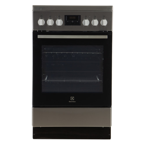 Электрическая плита Electrolux RKR540200X, стеклокерамика, без крышки, нержавеющая сталь/черный