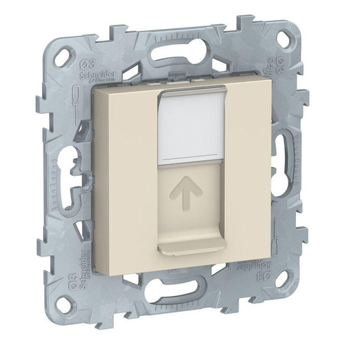Розетка компьютерная Schneider Electric Unica New NU541144, скрытая, IP20, бежевый