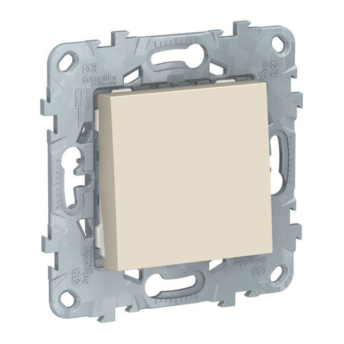 Выключатель Schneider Electric Unica New NU520644, 1-клавишный, установка скрытая, IP21, бежевый